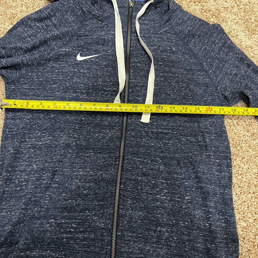 Nike Navy Blue and White Speckled Thin Hoodie - Picture 5 of 7